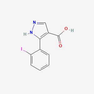 3-(2-iodophenyl)-1H-pyrazole-4-carboxylic acid