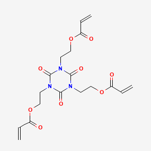 molecular formula C18H21N3O9 B1345979 (2,4,6-Trioxo-1,3,5-triazinane-1,3,5-triyl)triethane-2,1-diyl trisprop-2-enoate CAS No. 40220-08-4