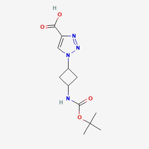 1-(3-{[(tert-butoxy)carbonyl]amino}cyclobutyl)-1H-1,2,3-triazole-4-carboxylicacid,Mixtureofdiastereomers