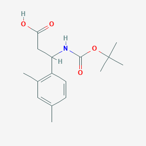 molecular formula C16H23NO4 B13459821 3-{[(Tert-butoxy)carbonyl]amino}-3-(2,4-dimethylphenyl)propanoic acid 