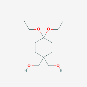 molecular formula C12H24O4 B13459831 [4,4-Diethoxy-1-(hydroxymethyl)cyclohexyl]methanol 