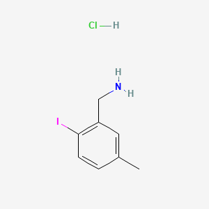 molecular formula C8H11ClIN B13459848 1-(2-Iodo-5-methylphenyl)methanamine hydrochloride 