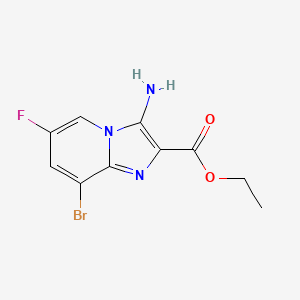 molecular formula C10H9BrFN3O2 B13459854 Ethyl 3-amino-8-bromo-6-fluoroimidazo[1,2-a]pyridine-2-carboxylate CAS No. 1518219-90-3