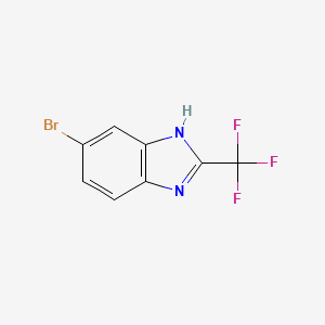 molecular formula C8H4BrF3N2 B1346002 5-Bromo-2-(trifluoromethyl)-1H-benzimidazole CAS No. 3671-60-1