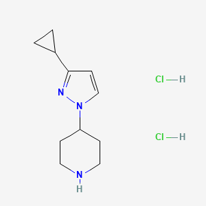 4-(3-cyclopropyl-1H-pyrazol-1-yl)piperidine dihydrochloride