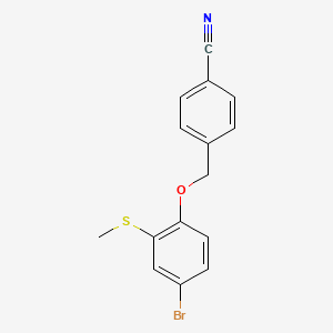 4-[(4-Bromo-2-methylsulfanylphenoxy)methyl]benzonitrile