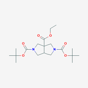 2,5-di-tert-butyl 3a-ethyl tetrahydropyrrolo[3,4-c]pyrrole-2,3a,5(1H,3H)-tricarboxylate