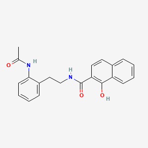 molecular formula C21H20N2O3 B1346024 2-萘甲酰胺，N-[2-[2-(乙酰氨基)苯基]乙基]-1-羟基- CAS No. 5254-41-1
