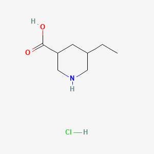 molecular formula C8H16ClNO2 B13460368 5-Ethylpiperidine-3-carboxylic acid hydrochloride CAS No. 2913278-25-6