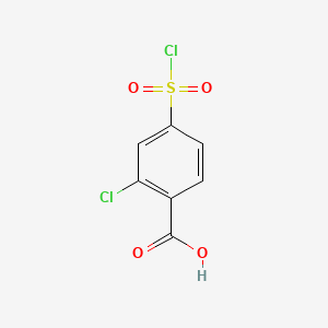 molecular formula C7H4Cl2O4S B1346051 2-Chloro-4-(chlorosulfonyl)benzoic acid CAS No. 61953-04-6