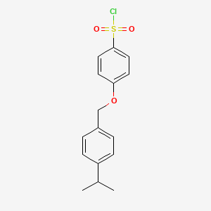 4-{[4-(Propan-2-yl)phenyl]methoxy}benzene-1-sulfonyl chloride