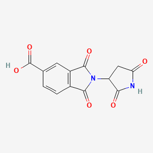 molecular formula C13H8N2O6 B13460691 2-(2,5-dioxopyrrolidin-3-yl)-1,3-dioxo-2,3-dihydro-1H-isoindole-5-carboxylic acid 