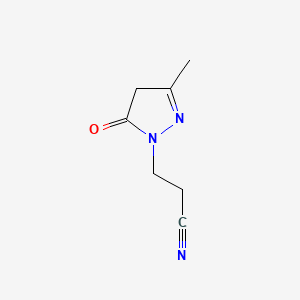 molecular formula C7H9N3O B1346071 2-吡唑啉-1-丙腈，3-甲基-5-氧代- CAS No. 2361-34-4