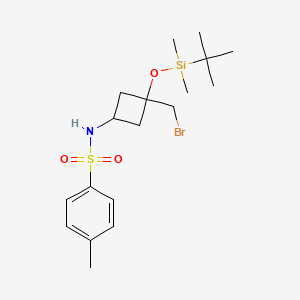 N-[3-(bromomethyl)-3-[(tert-butyldimethylsilyl)oxy]cyclobutyl]-4-methylbenzene-1-sulfonamide