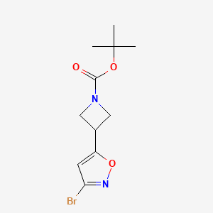 molecular formula C11H15BrN2O3 B13460793 Tert-butyl 3-(3-bromo-1,2-oxazol-5-yl)azetidine-1-carboxylate 