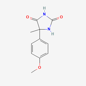 molecular formula C11H12N2O3 B1346086 5-(4-甲氧基苯基)-5-甲基咪唑烷-2,4-二酮 CAS No. 22927-78-2