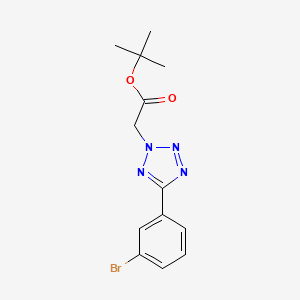 molecular formula C13H15BrN4O2 B13461038 tert-butyl 2-[5-(3-bromophenyl)-2H-1,2,3,4-tetrazol-2-yl]acetate 