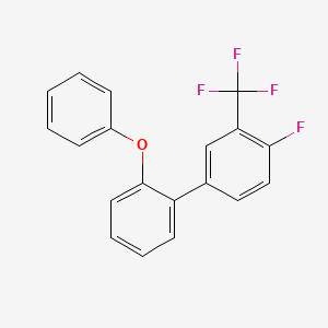 molecular formula C19H12F4O B13461052 4'-Fluoro-2-phenoxy-3'-(trifluoromethyl)-1,1'-biphenyl 