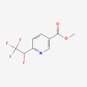 molecular formula C9H7F4NO2 B13461058 Methyl 6-(1,2,2,2-tetrafluoroethyl)pyridine-3-carboxylate 