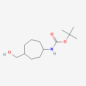 molecular formula C13H25NO3 B13461098 tert-butyl N-[4-(hydroxymethyl)cycloheptyl]carbamate 