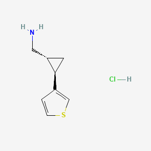 molecular formula C8H12ClNS B13461108 rac-1-[(1R,2R)-2-(thiophen-3-yl)cyclopropyl]methanamine hydrochloride CAS No. 2866317-21-5