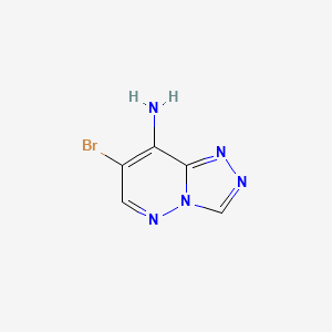 molecular formula C5H4BrN5 B13461117 7-Bromo-[1,2,4]triazolo[4,3-b]pyridazin-8-amine 