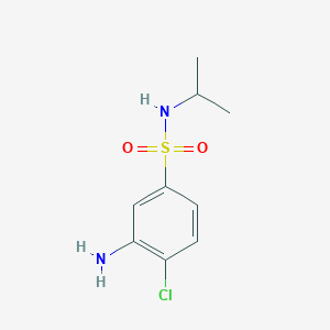 molecular formula C9H13ClN2O2S B1346117 3-氨基-4-氯-N-异丙基苯磺酰胺 CAS No. 1017430-64-6