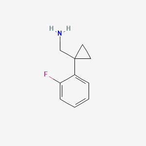 molecular formula C10H12FN B1346123 1-(2-氟苯基)环丙基甲胺 CAS No. 886365-63-5