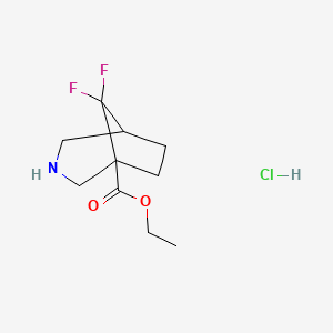 Ethyl 8,8-difluoro-3-azabicyclo[3.2.1]octane-1-carboxylate hydrochloride