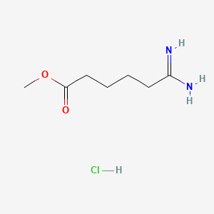 molecular formula C7H15ClN2O2 B13461644 Methyl 5-carbamimidoylpentanoate hydrochloride 