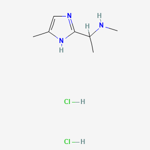 molecular formula C7H15Cl2N3 B13461687 methyl[1-(4-methyl-1H-imidazol-2-yl)ethyl]amine dihydrochloride 