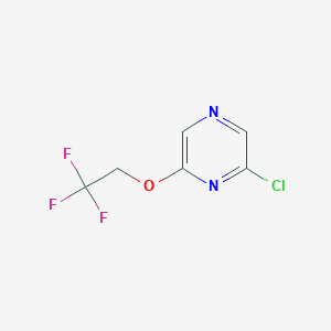 molecular formula C6H4ClF3N2O B1346171 2-Chloro-6-(2,2,2-trifluoroethoxy)pyrazine CAS No. 1016530-98-5