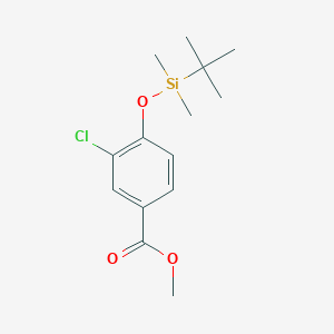 molecular formula C14H21ClO3Si B13461868 Methyl 4-tert-butyldimethylsilyloxy-3-chlorobenzoate 