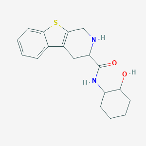 B134621 3-((2-Hydroxycyclohex-1-yl)aminocarbonyl)-1,2,3,4-tetrahydro(1)benzothieno(2,3-c)pyridine CAS No. 151227-26-8