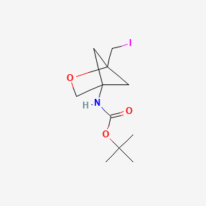 B13462129 tert-butyl N-[1-(iodomethyl)-2-oxabicyclo[2.1.1]hexan-4-yl]carbamate CAS No. 2913159-06-3