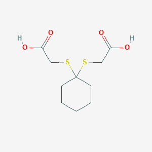 molecular formula C10H16O4S2 B1346241 2-({1-[(Carboxymethyl)thio]cyclohexyl}thio)acetic acid CAS No. 4265-54-7