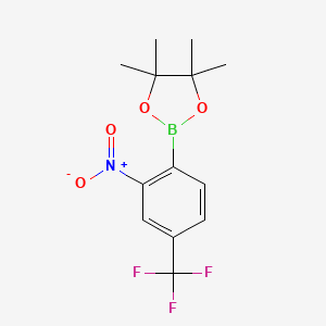 4,4,5,5-Tetramethyl-2-[2-nitro-4-(trifluoromethyl)phenyl]-1,3,2-dioxaborolane