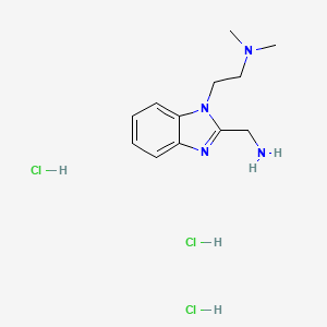 1-{1-[2-(dimethylamino)ethyl]-1H-1,3-benzodiazol-2-yl}methanamine trihydrochloride