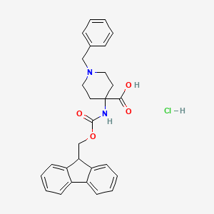 1-benzyl-4-({[(9H-fluoren-9-yl)methoxy]carbonyl}amino)piperidine-4-carboxylic acid hydrochloride