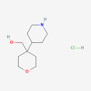 [4-(Piperidin-4-yl)oxan-4-yl]methanol hydrochloride