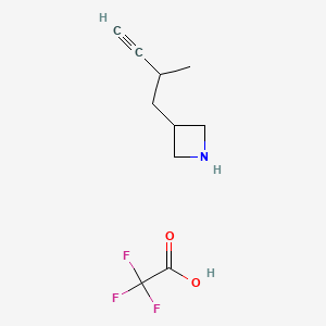 3-(2-Methylbut-3-yn-1-yl)azetidine, trifluoroacetic acid