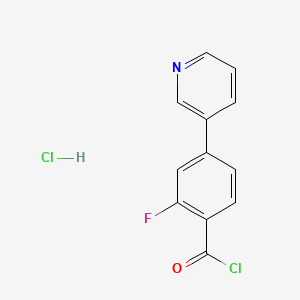 2-Fluoro-4-(pyridin-3-yl)benzoylchloridehydrochloride