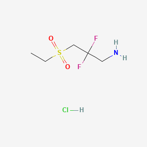 3-(Ethanesulfonyl)-2,2-difluoropropan-1-amine hydrochloride