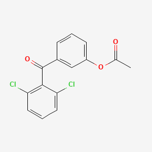 molecular formula C15H10Cl2O3 B1346294 3-Acetoxy-2',6'-dichlorobenzophenone CAS No. 890100-30-8