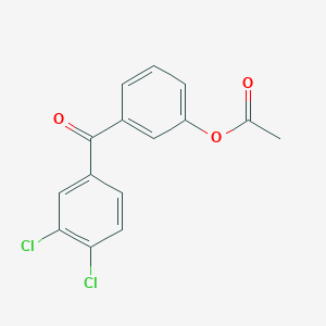 molecular formula C15H10Cl2O3 B1346295 3-Acetoxy-3',4'-dichlorobenzophenone CAS No. 890100-32-0