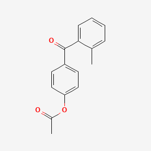 molecular formula C16H14O3 B1346296 4-乙酰氧基-2'-甲基二苯甲酮 CAS No. 52981-06-3