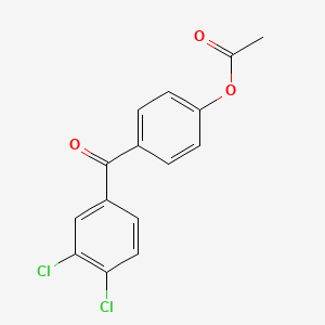molecular formula C15H10Cl2O3 B1346300 4-Acetoxy-3',4'-dichlorobenzophenone CAS No. 890100-13-7