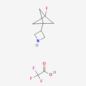 3-{3-Fluorobicyclo[1.1.1]pentan-1-yl}azetidine; trifluoroacetic acid