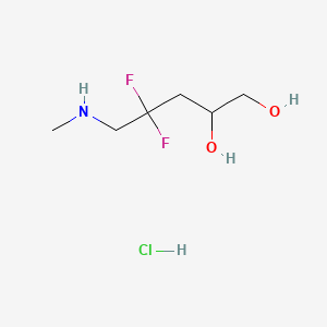 4,4-Difluoro-5-(methylamino)pentane-1,2-diol hydrochloride