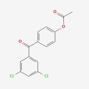 molecular formula C15H10Cl2O3 B1346301 4-Acetoxy-3',5'-dichlorobenzophenone CAS No. 890100-15-9